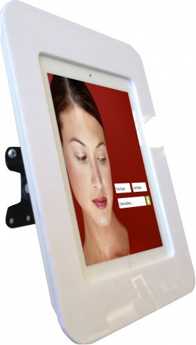 Wall Mounted iPad Display with Tilt and Swing Function