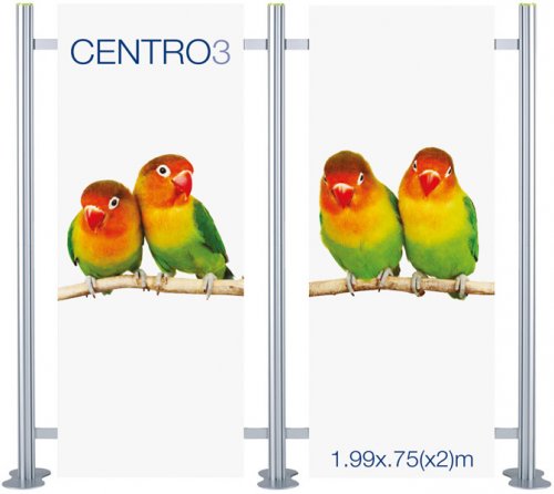 Centro 3 Straight Modular Display (2 Panel)